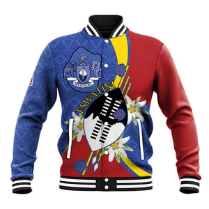 Umbuso weSwatini Baseball Jacket Nguni Shield Edelweiss Flower