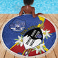 Umbuso weSwatini Beach Blanket Nguni Shield Edelweiss Flower