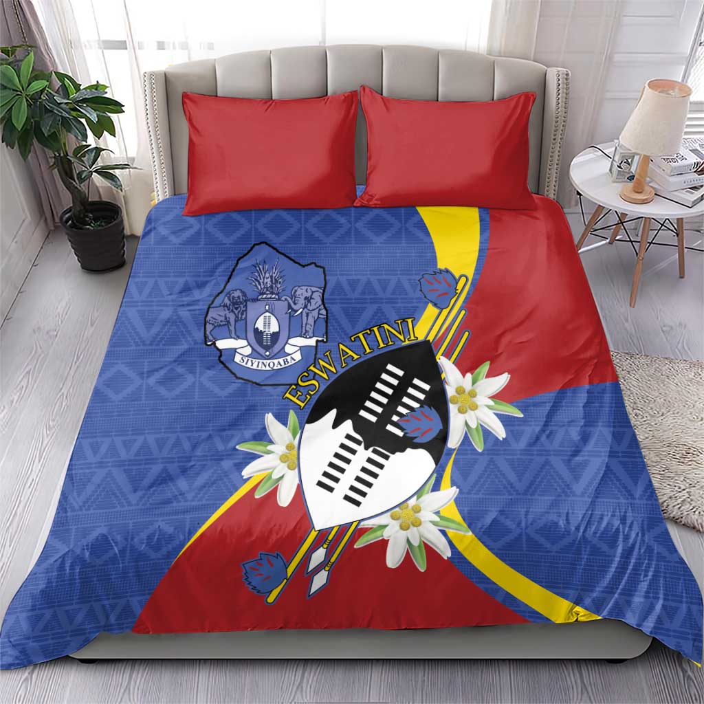 Umbuso weSwatini Bedding Set Nguni Shield Edelweiss Flower