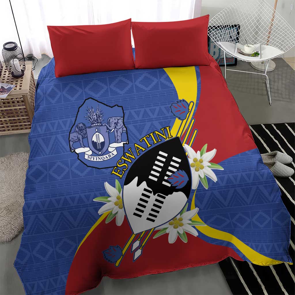 Umbuso weSwatini Bedding Set Nguni Shield Edelweiss Flower
