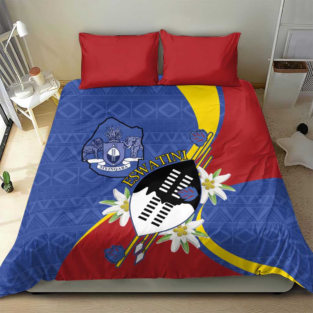 Umbuso weSwatini Bedding Set Nguni Shield Edelweiss Flower