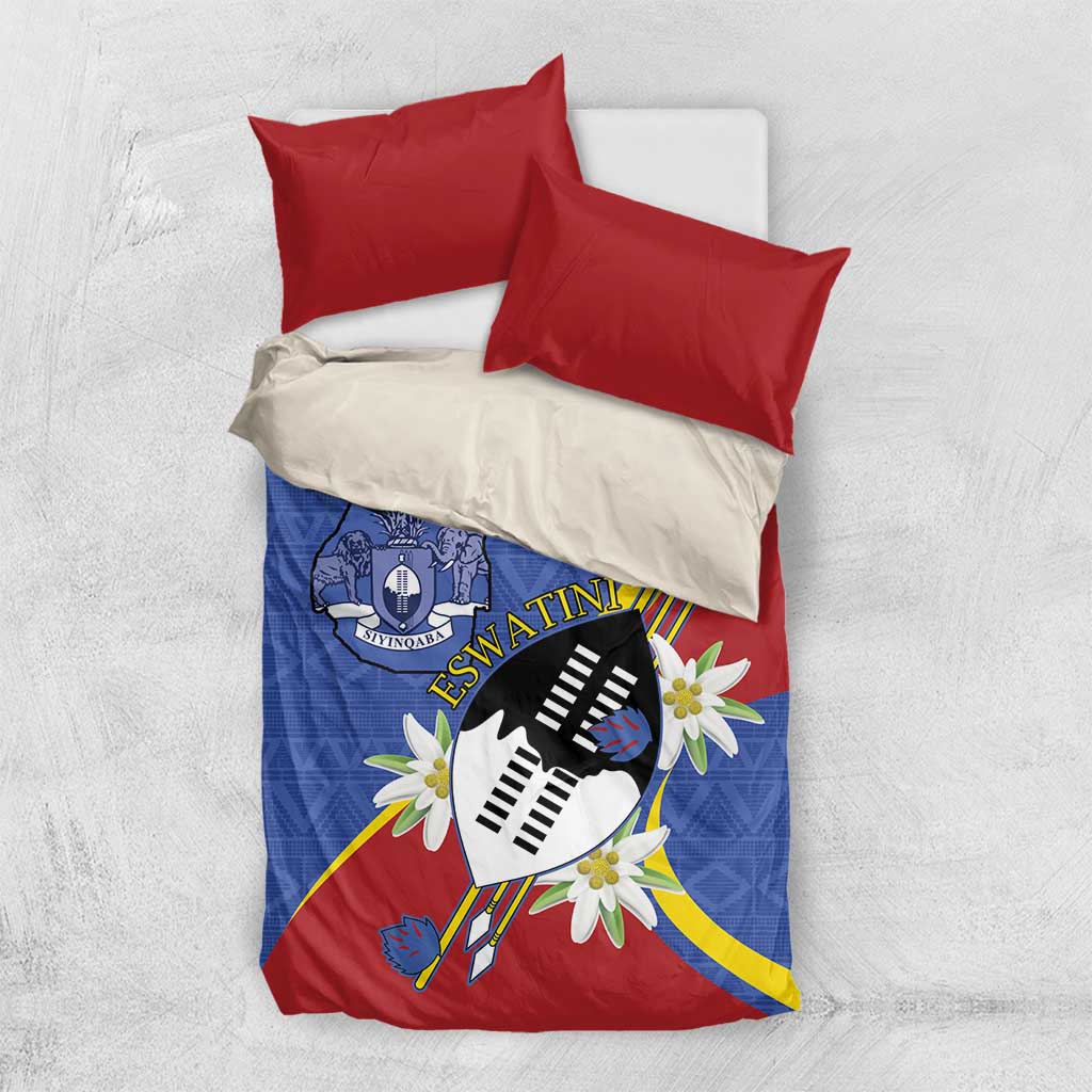 Umbuso weSwatini Bedding Set Nguni Shield Edelweiss Flower
