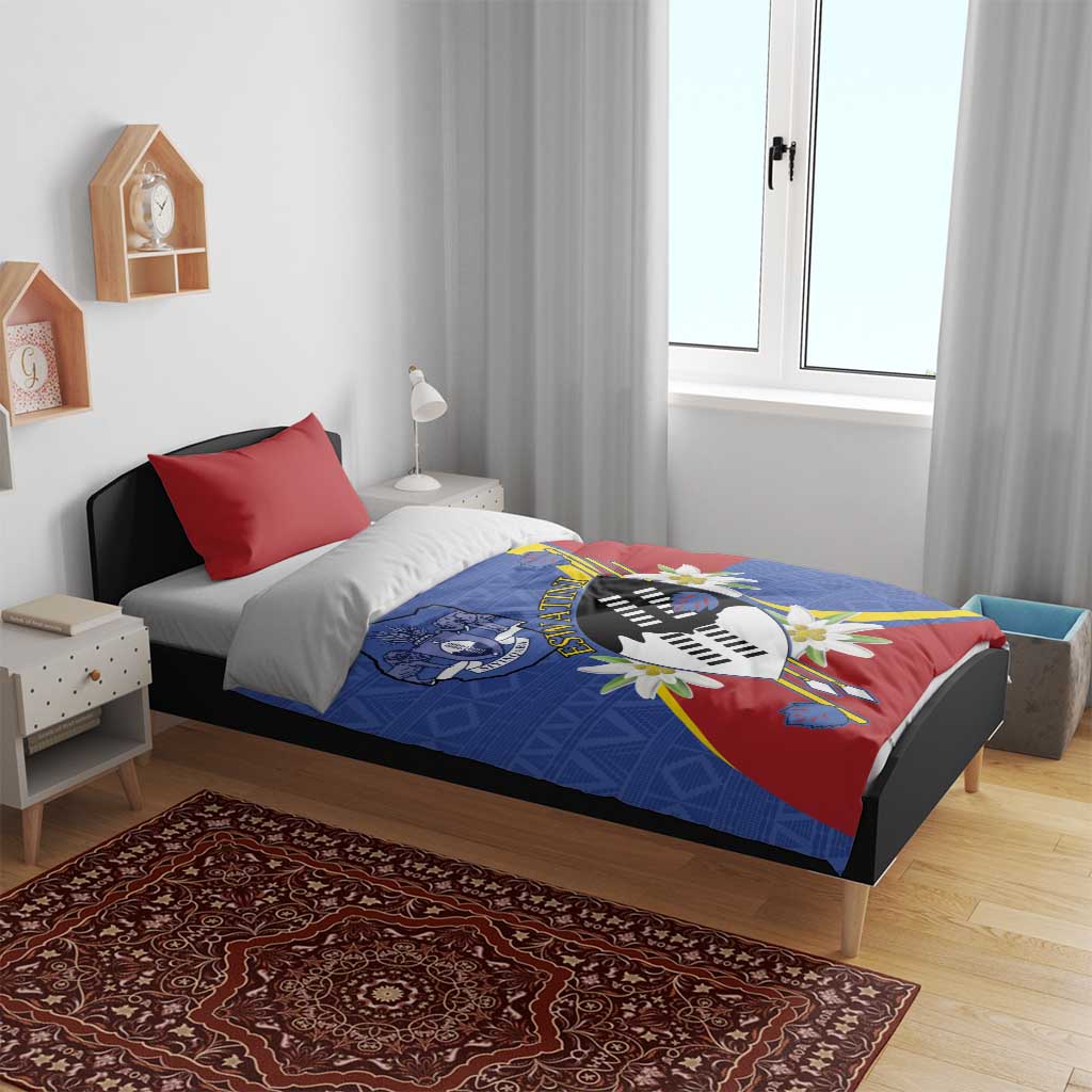 Umbuso weSwatini Bedding Set Nguni Shield Edelweiss Flower