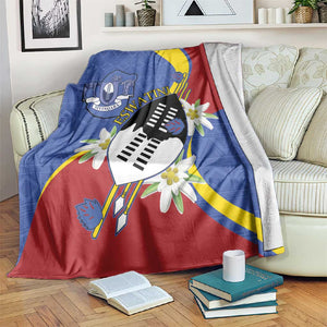Umbuso weSwatini Blanket Nguni Shield Edelweiss Flower