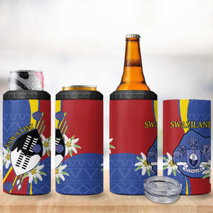 Umbuso weSwatini 4 in 1 Can Cooler Tumbler Nguni Shield Edelweiss Flower