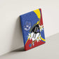 Umbuso weSwatini Canvas Wall Art Nguni Shield Edelweiss Flower