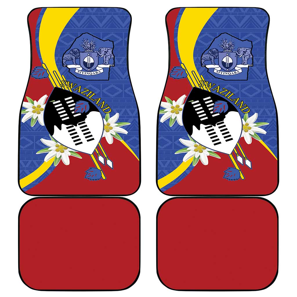 Umbuso weSwatini Car Mats Nguni Shield Edelweiss Flower