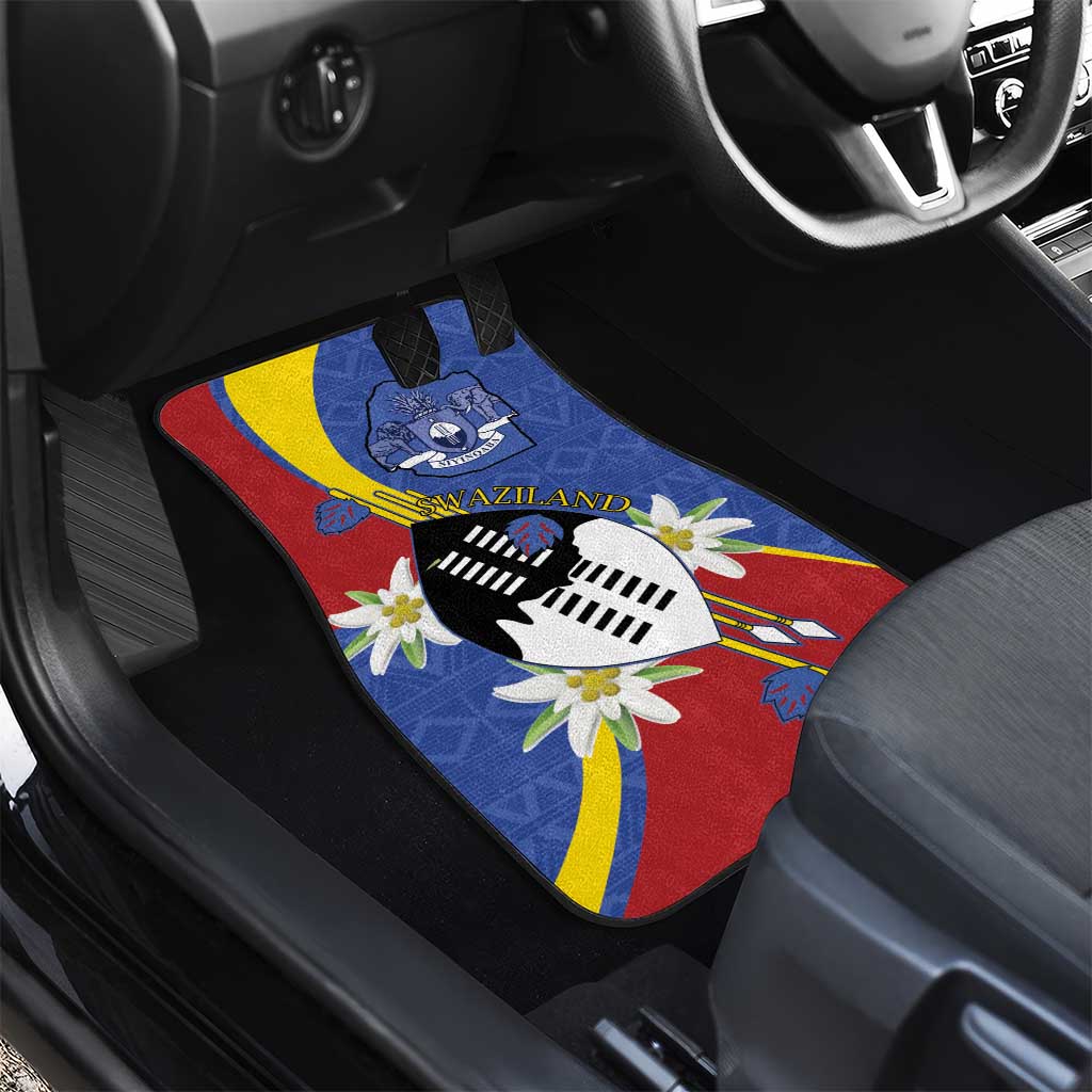 Umbuso weSwatini Car Mats Nguni Shield Edelweiss Flower