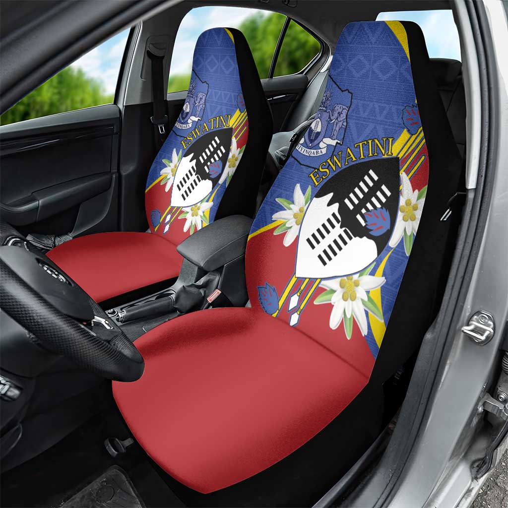 Umbuso weSwatini Car Seat Cover Nguni Shield Edelweiss Flower