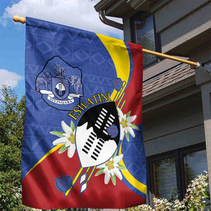 Umbuso weSwatini Garden Flag Nguni Shield Edelweiss Flower