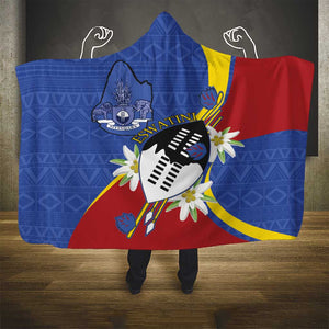 Umbuso weSwatini Hooded Blanket Nguni Shield Edelweiss Flower