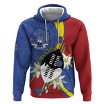 Umbuso weSwatini Hoodie Nguni Shield Edelweiss Flower