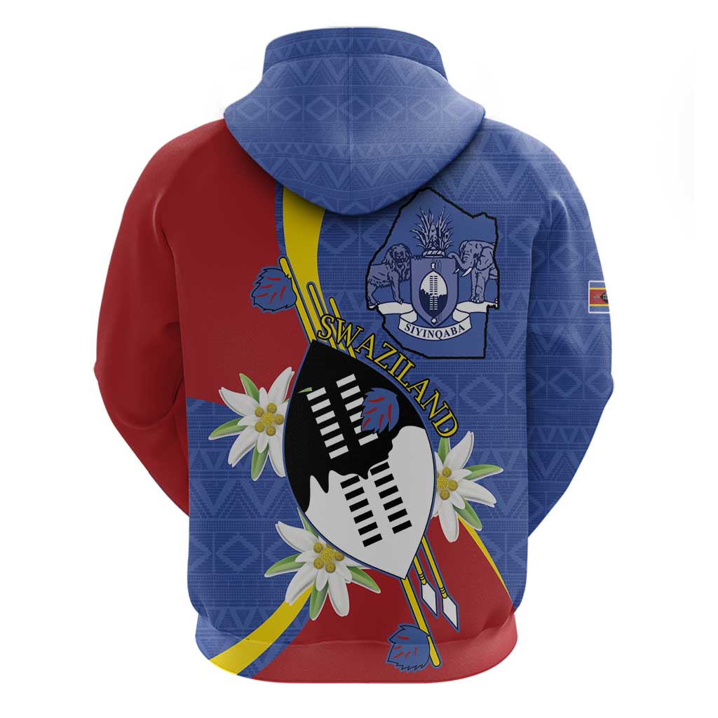 Umbuso weSwatini Hoodie Nguni Shield Edelweiss Flower