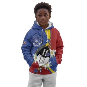 Umbuso weSwatini Kid Hoodie Nguni Shield Edelweiss Flower