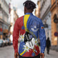 Umbuso weSwatini Long Sleeve Button Shirt Nguni Shield Edelweiss Flower