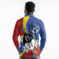 Umbuso weSwatini Long Sleeve Polo Shirt Nguni Shield Edelweiss Flower