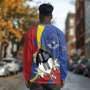 Umbuso weSwatini Long Sleeve Shirt Nguni Shield Edelweiss Flower