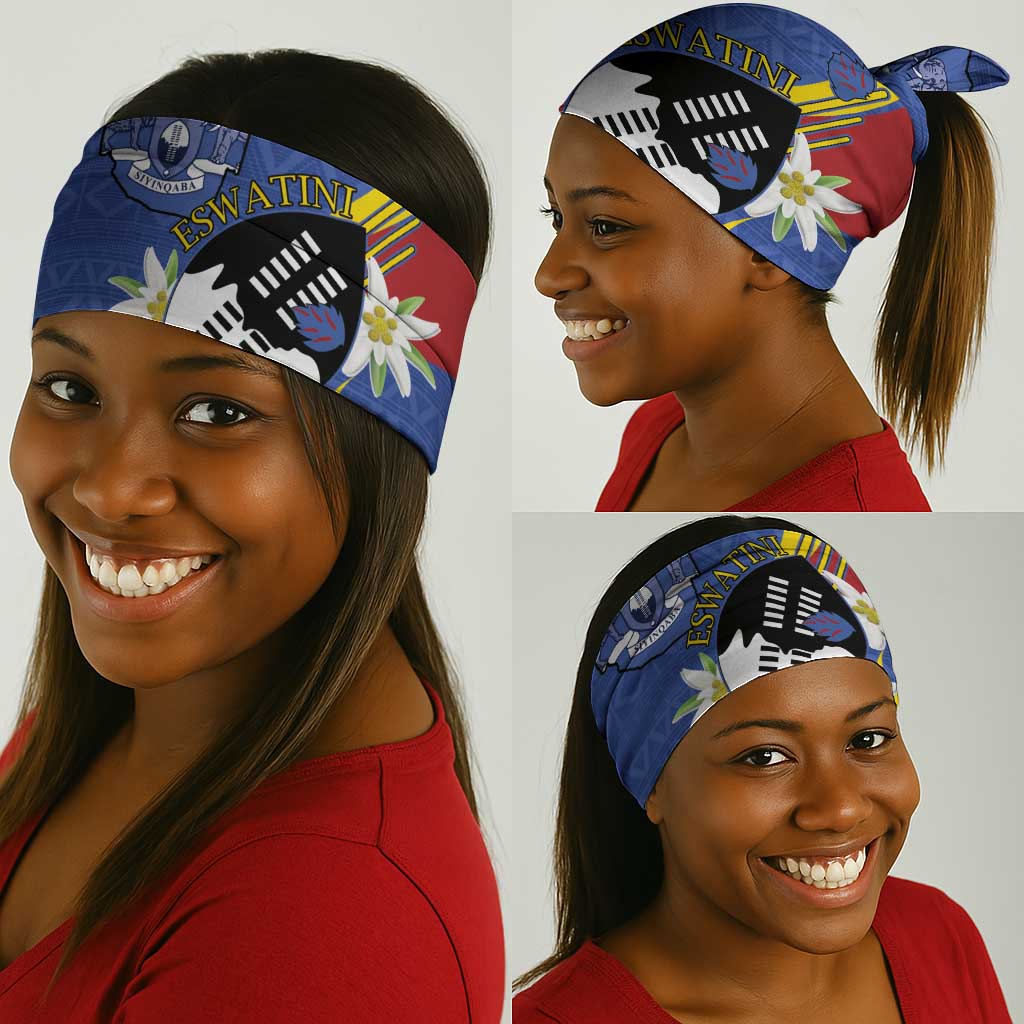 Umbuso weSwatini Neck Gaiter Nguni Shield Edelweiss Flower LT15