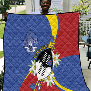 Umbuso weSwatini Quilt Nguni Shield Edelweiss Flower