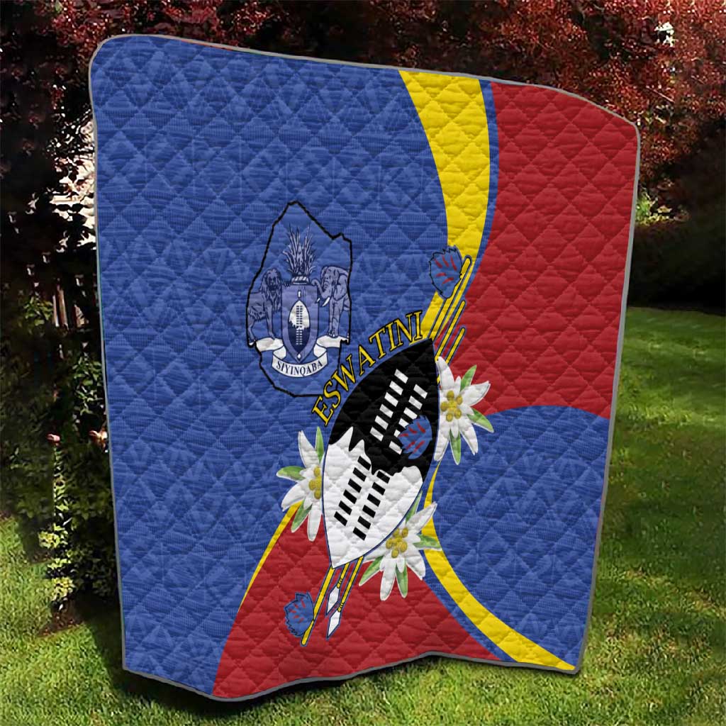 Umbuso weSwatini Quilt Nguni Shield Edelweiss Flower
