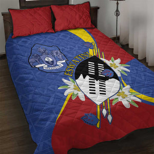 Umbuso weSwatini Quilt Bed Set Nguni Shield Edelweiss Flower
