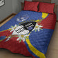 Umbuso weSwatini Quilt Bed Set Nguni Shield Edelweiss Flower