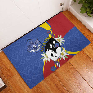 Umbuso weSwatini Rubber Doormat Nguni Shield Edelweiss Flower