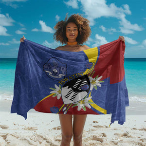 Umbuso weSwatini Sarong Nguni Shield Edelweiss Flower