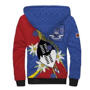 Umbuso weSwatini Sherpa Hoodie Nguni Shield Edelweiss Flower