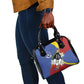Umbuso weSwatini Shoulder Handbag Nguni Shield Edelweiss Flower
