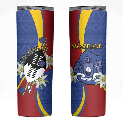 Umbuso weSwatini Skinny Tumbler Nguni Shield Edelweiss Flower