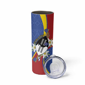 Umbuso weSwatini Skinny Tumbler Nguni Shield Edelweiss Flower