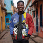 Umbuso weSwatini Sleeve Zip Bomber Jacket Nguni Shield Edelweiss Flower