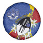 Umbuso weSwatini Spare Tire Cover Nguni Shield Edelweiss Flower