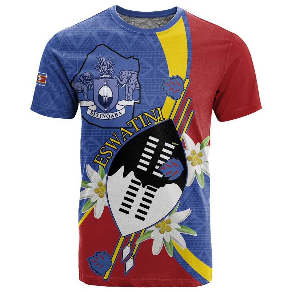 Umbuso weSwatini T shirt Nguni Shield Edelweiss Flower