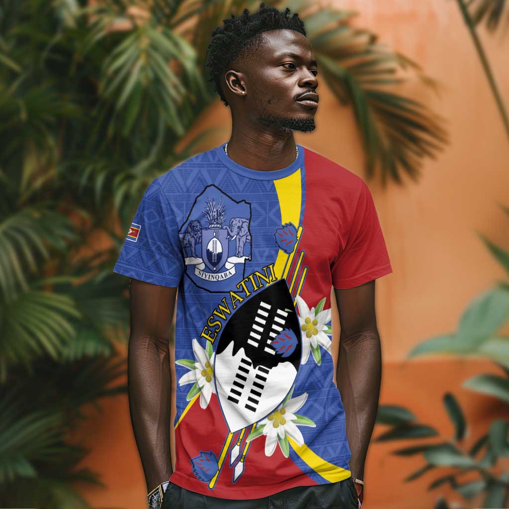 Umbuso weSwatini T shirt Nguni Shield Edelweiss Flower