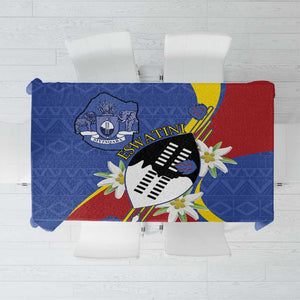 Umbuso weSwatini Tablecloth Nguni Shield Edelweiss Flower