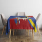 Umbuso weSwatini Tablecloth Nguni Shield Edelweiss Flower