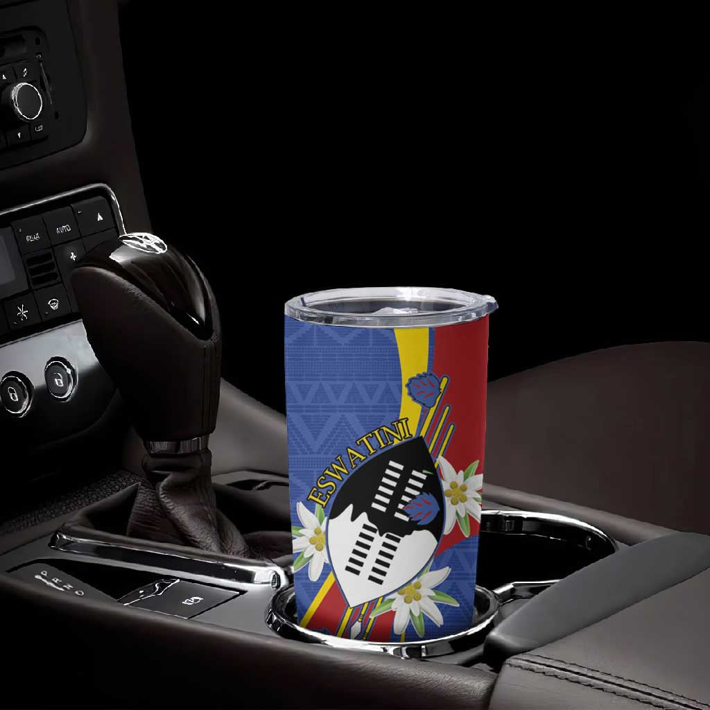 Umbuso weSwatini Tumbler Cup Nguni Shield Edelweiss Flower