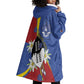Umbuso weSwatini Wearable Blanket Hoodie Nguni Shield Edelweiss Flower