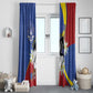 Umbuso weSwatini Window Curtain Nguni Shield Edelweiss Flower