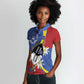 Umbuso weSwatini Women Polo Shirt Nguni Shield Edelweiss Flower