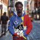 Umbuso weSwatini Zip Hoodie Nguni Shield Edelweiss Flower