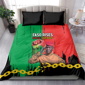 Faso Rises Our Soil Our Rules Bedding Set Ibrahim Traore Revolutionary Spirit