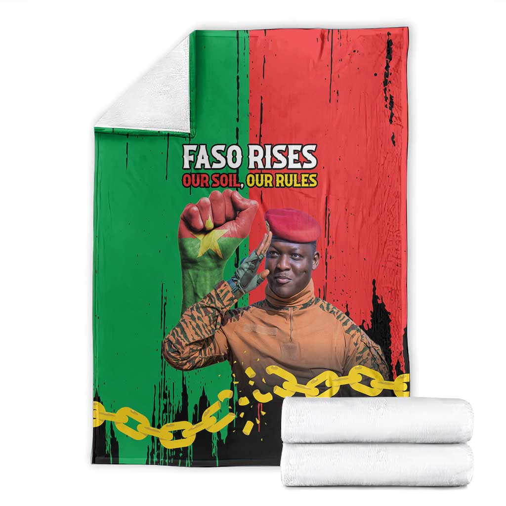 Faso Rises Our Soil Our Rules Blanket Ibrahim Traore Revolutionary Spirit