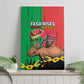 Faso Rises Our Soil Our Rules Canvas Wall Art Ibrahim Traore Revolutionary Spirit
