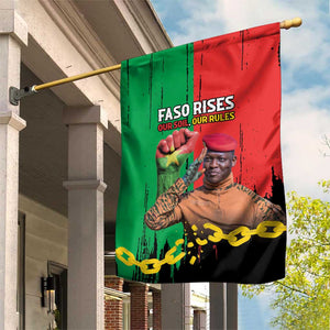 Faso Rises Our Soil Our Rules Garden Flag Ibrahim Traore Revolutionary Spirit