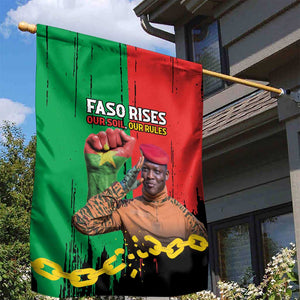 Faso Rises Our Soil Our Rules Garden Flag Ibrahim Traore Revolutionary Spirit