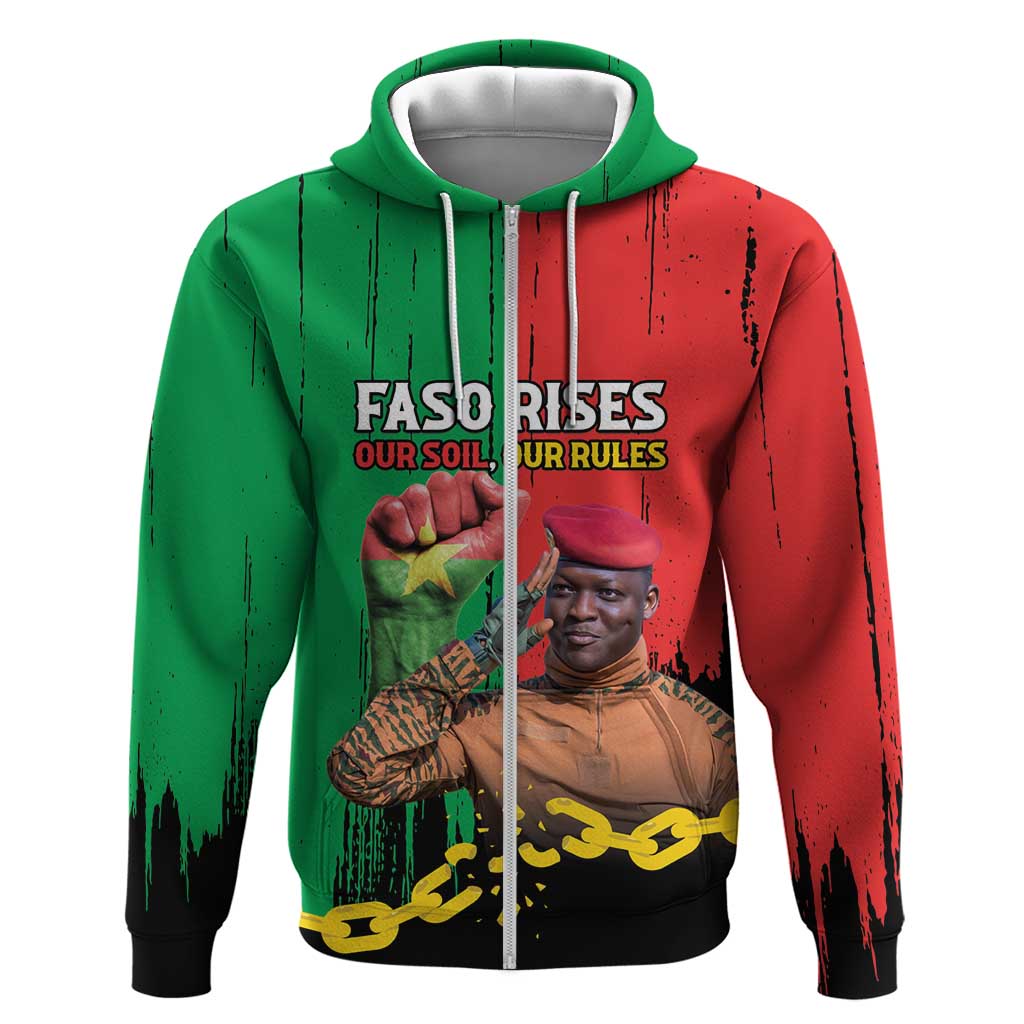 Faso Rises Our Soil Our Rules Hoodie Ibrahim Traore Revolutionary Spirit