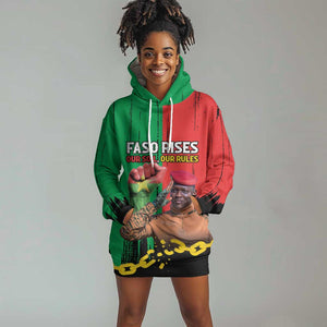 Faso Rises Our Soil Our Rules Hoodie Dress Ibrahim Traore Revolutionary Spirit